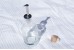 Glasflasche Massageölflasche & Stöpsel & Ausgieser Edelmetall